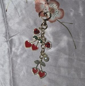 Elegant Red Heart bagcharm
